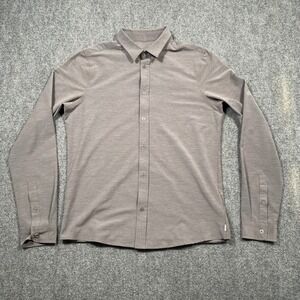 Vuori Mens Gray Long Sleeve Bridge‎ Button Up Shirt Casual Size S